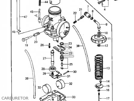 CARBURETOR - KDX250-B2 KDX250 1982 USA CALIFORNIA CANADA