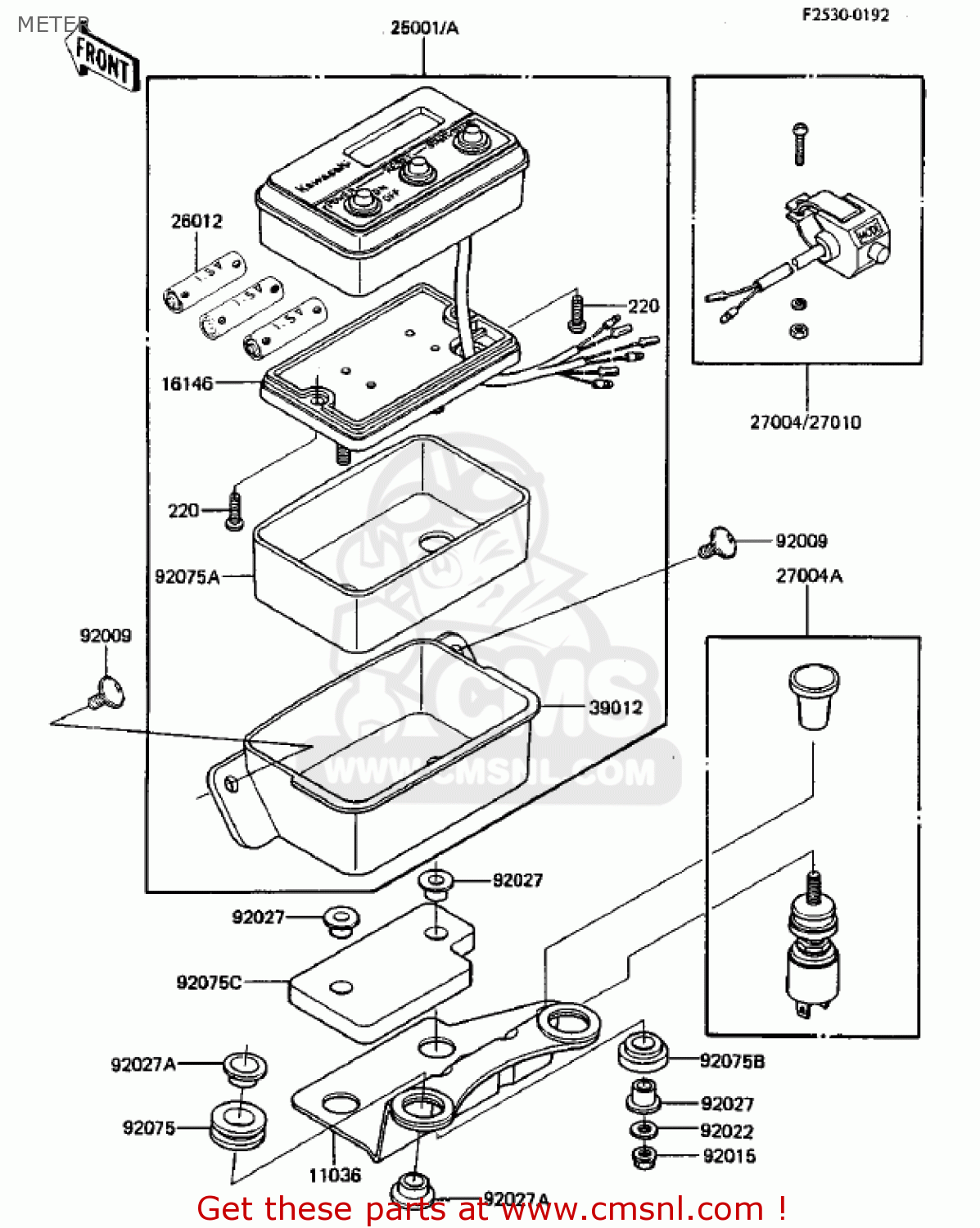 METER KDX250-B3 KDX250 1983 USA CANADA