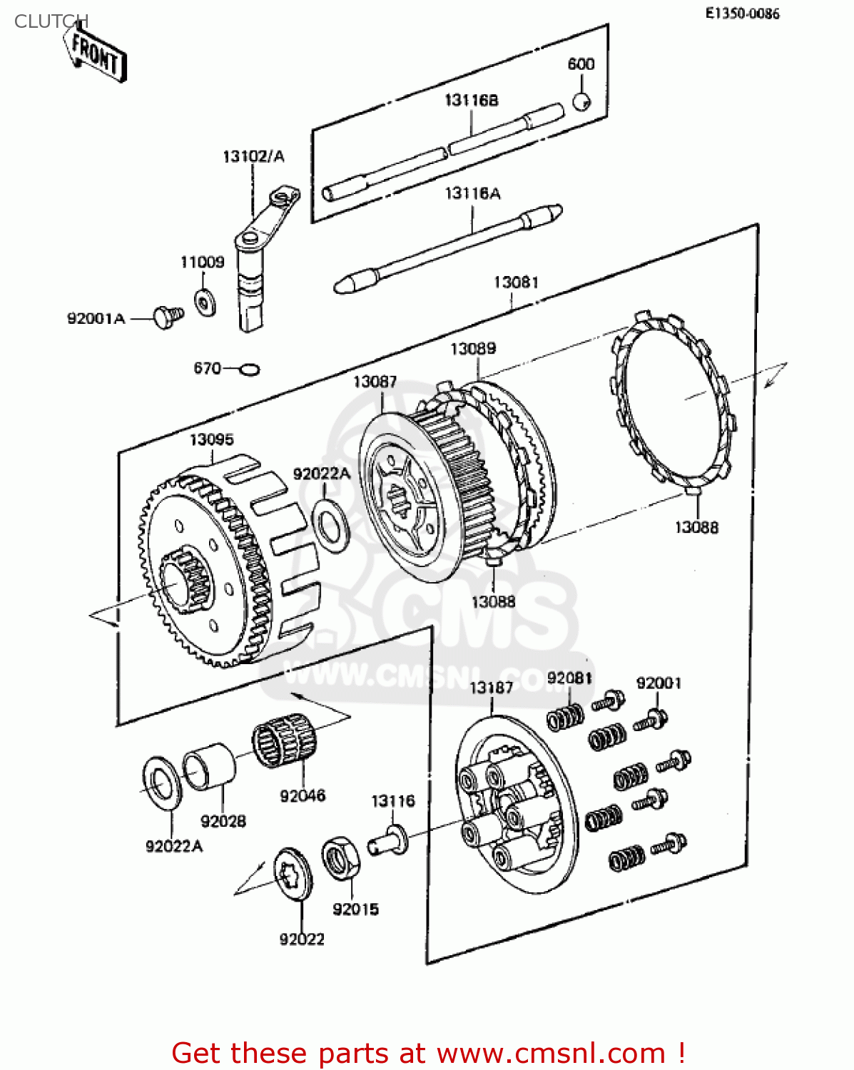 CLUTCH KDX250-B3 KDX250 1983 USA CANADA