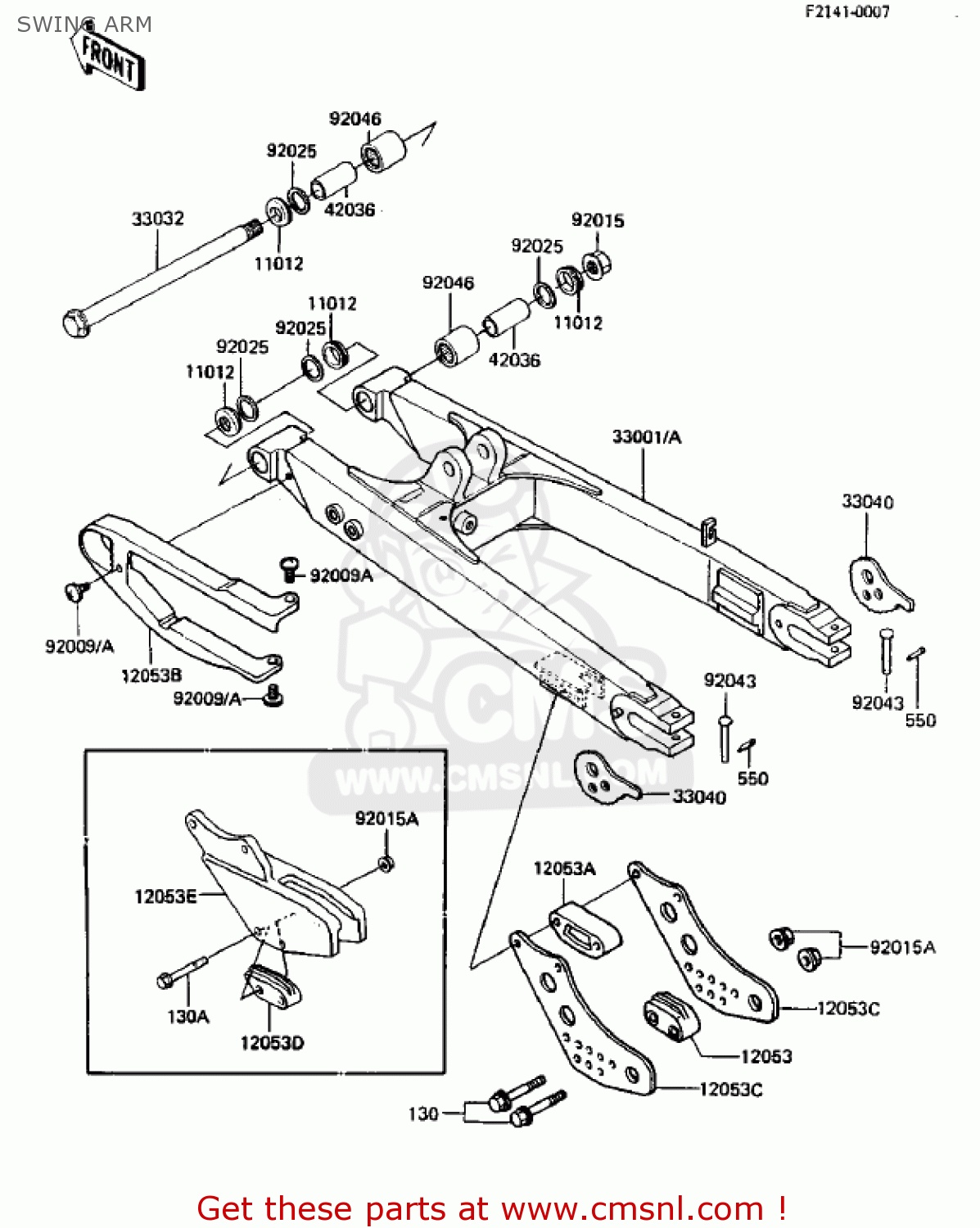 SWING ARM KDX250-B3 KDX250 1983 USA CANADA