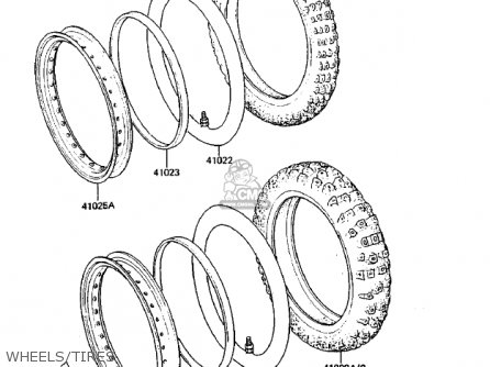 WHEELS/TIRES - KDX250-B3 KDX250 1983 USA CANADA