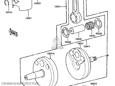 CRANKSHAFT/PISTON - KDX250-B3 KDX250 1983 USA CANADA
