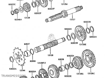 TRANSMISSION - KDX250-B3 KDX250 1983 USA CANADA