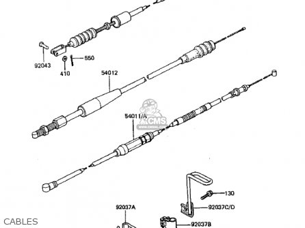 CABLES - KDX250-B3 KDX250 1983 USA CANADA