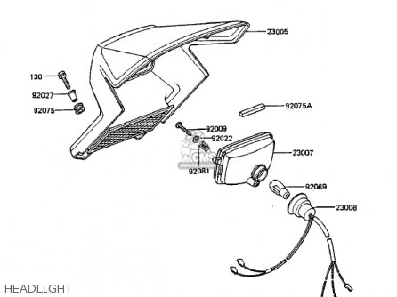 HEADLIGHT - KDX250-B3 KDX250 1983 USA CANADA