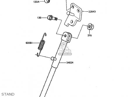 STAND - KDX250-B3 KDX250 1983 USA CANADA