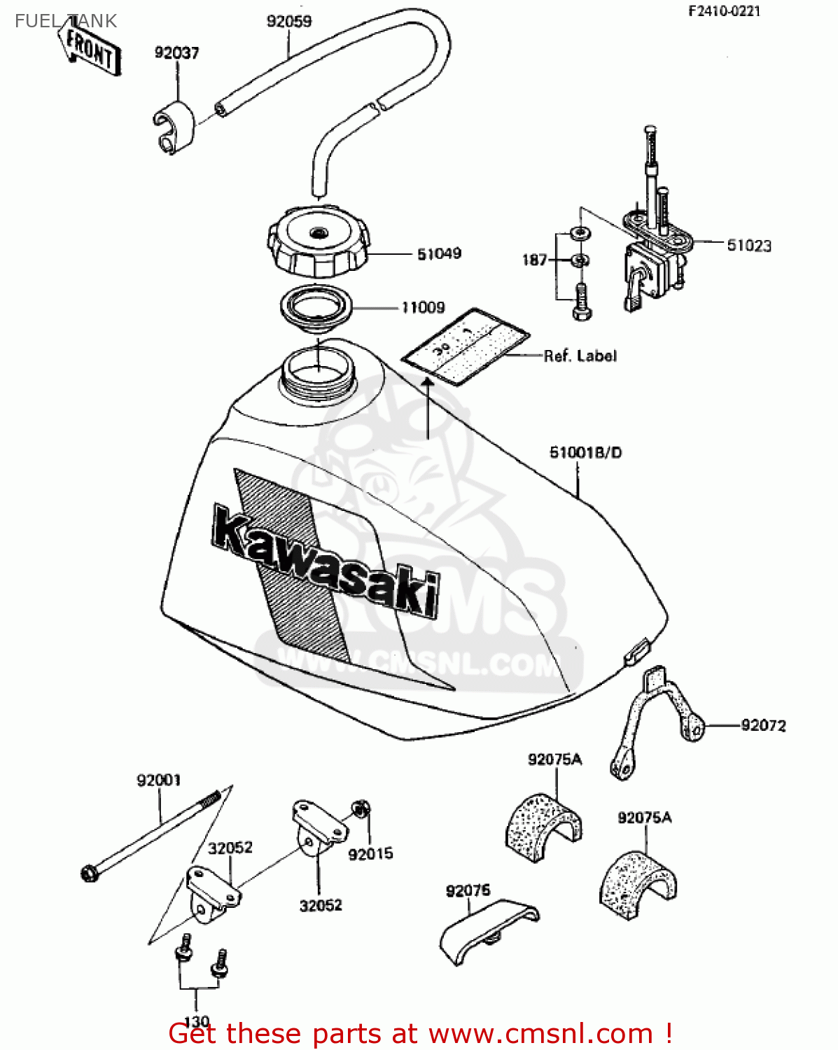 FUEL TANK KDX250-B4 KDX250 1984 USA CANADA