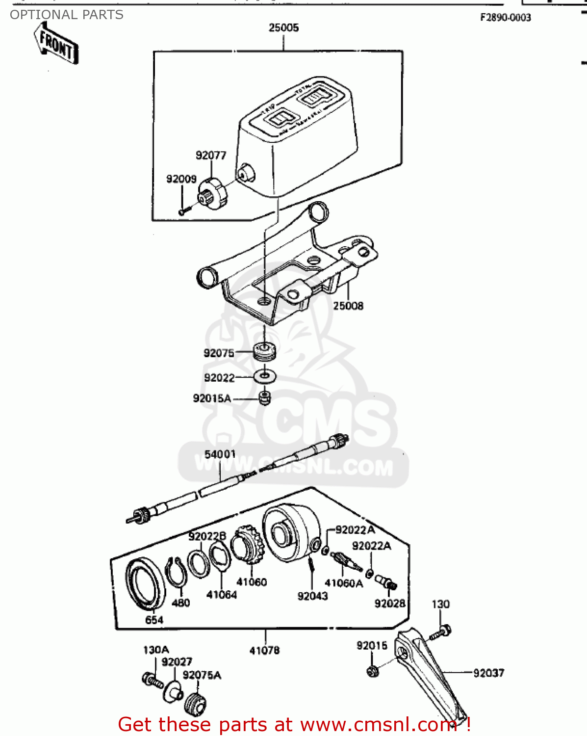 OPTIONAL PARTS KDX250-B4 KDX250 1984 USA CANADA