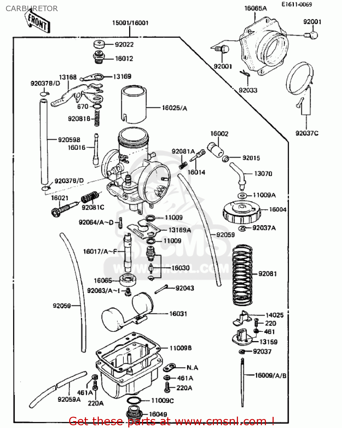 CARBURETOR KDX250-B4 KDX250 1984 USA CANADA