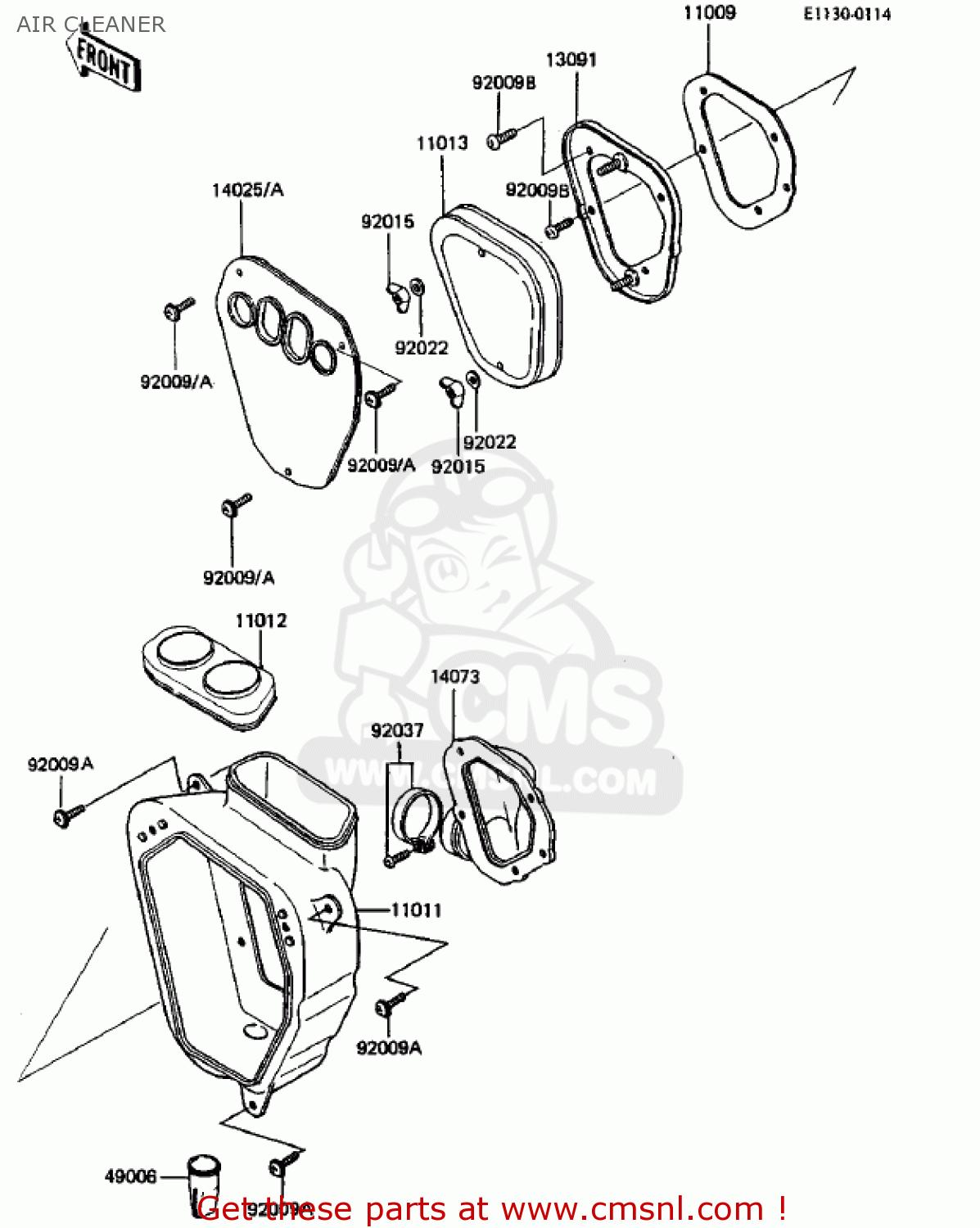 AIR CLEANER KDX250-B4 KDX250 1984 USA CANADA