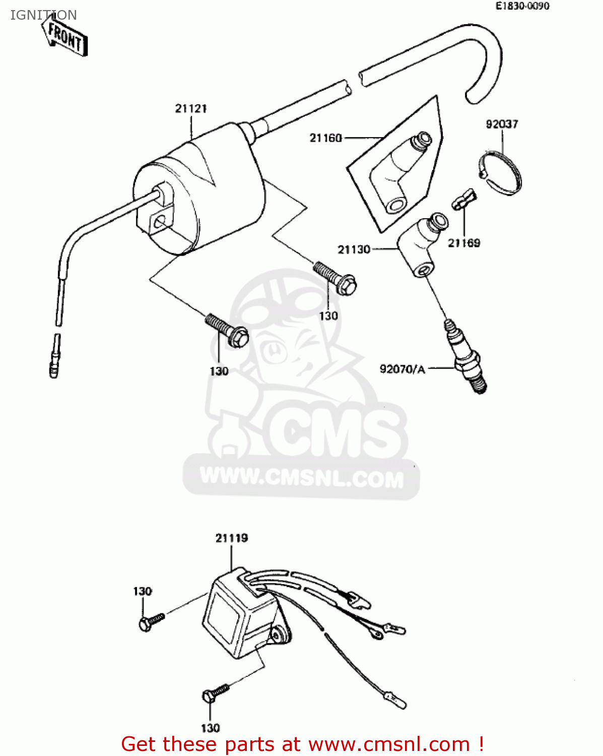 IGNITION KDX250-B4 KDX250 1984 USA CANADA