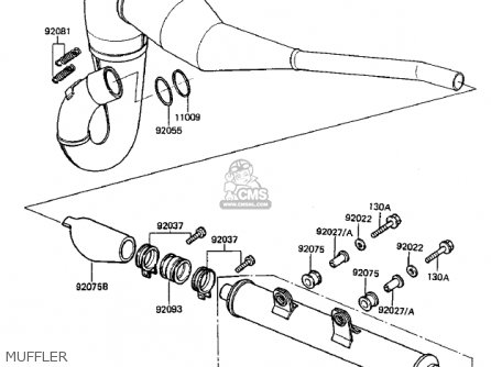 MUFFLER - KDX250-B4 KDX250 1984 USA CANADA