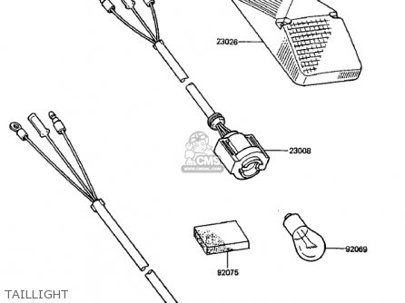 TAILLIGHT - KDX250-B4 KDX250 1984 USA CANADA