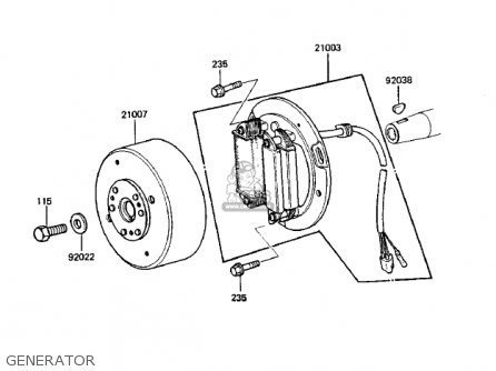 GENERATOR - KDX250-B4 KDX250 1984 USA CANADA