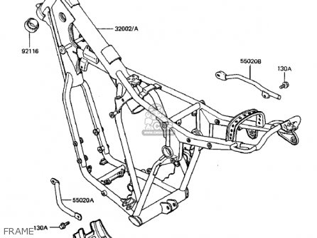 FRAME - KDX250-B4 KDX250 1984 USA CANADA