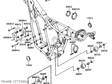 FRAME FITTINGS - KDX250-B4 KDX250 1984 USA CANADA