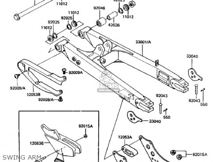 SWING ARM - KDX250-B4 KDX250 1984 USA CANADA