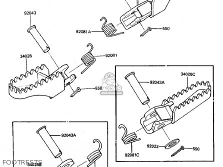 FOOTRESTS - KDX250-B4 KDX250 1984 USA CANADA
