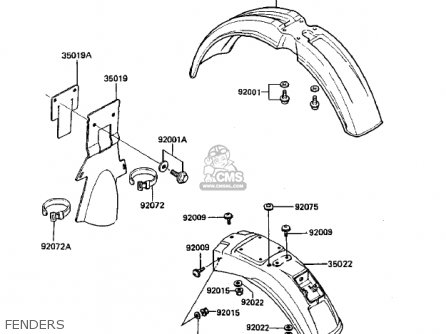 FENDERS - KDX250-B4 KDX250 1984 USA CANADA