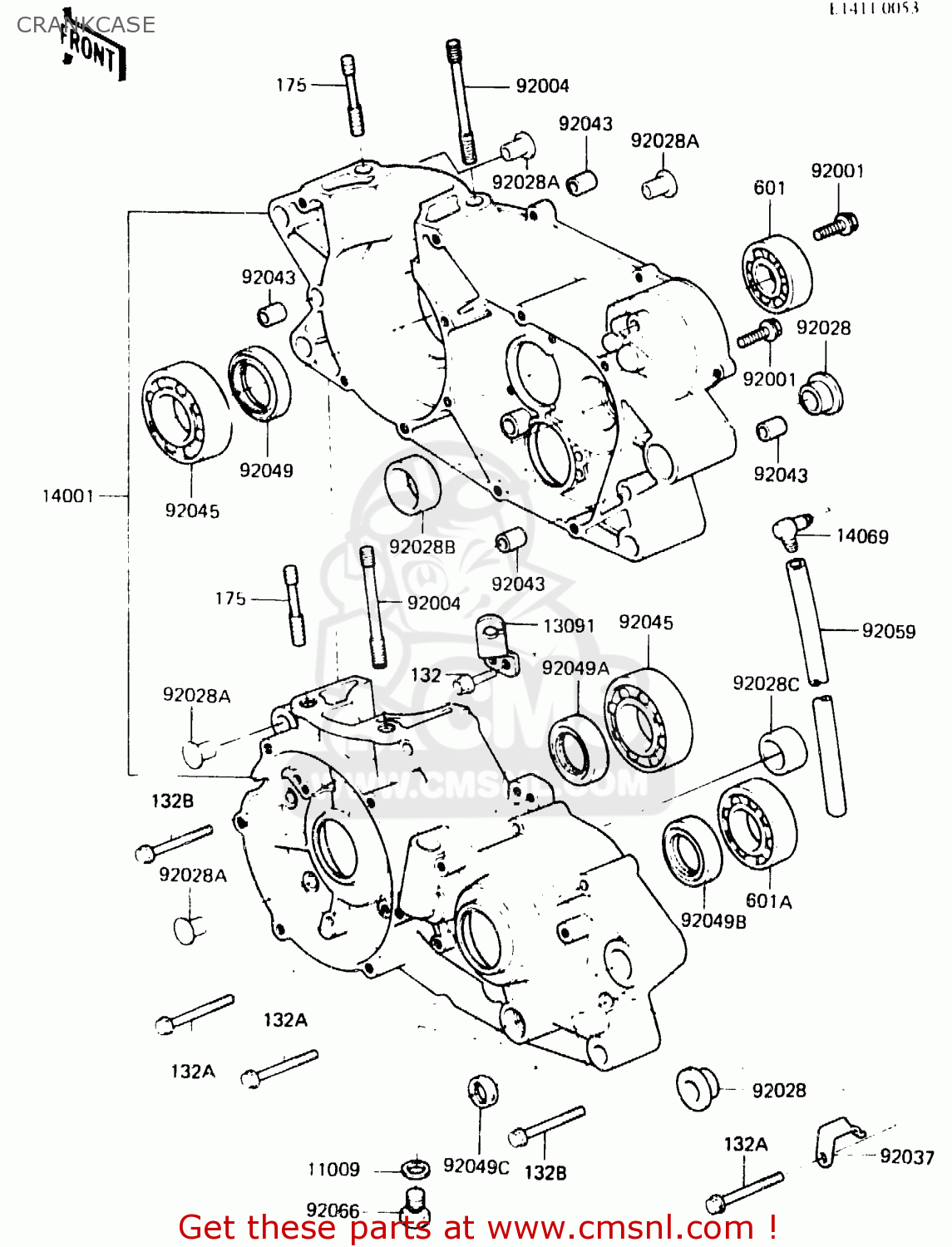 CRANKCASE KDX250-C1 1983 AUSTRALIA