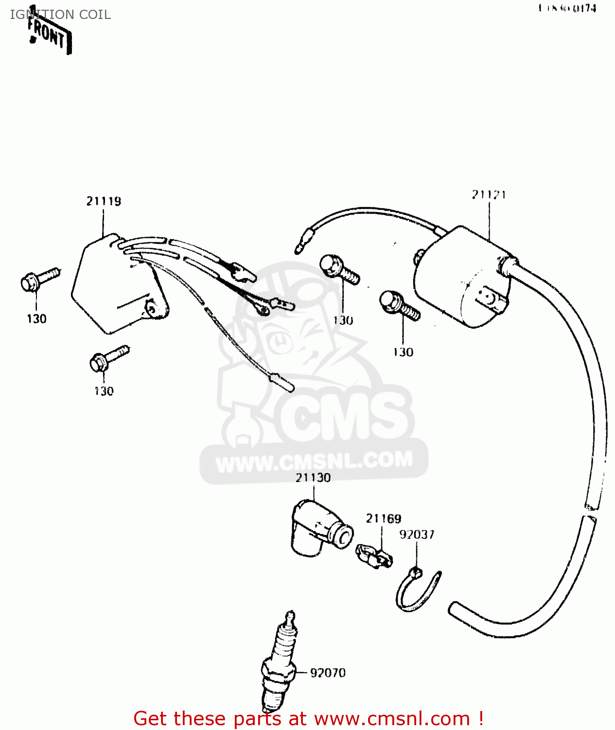 IGNITION COIL KDX250-C1 1983 AUSTRALIA