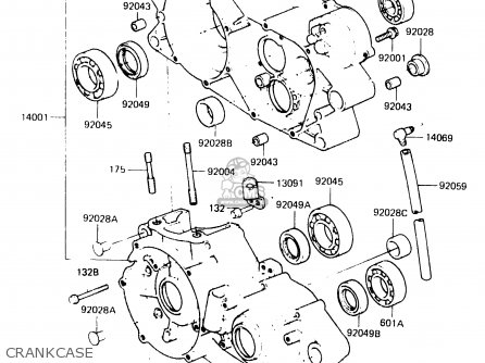 CRANKCASE - KDX250-C1 1983 AUSTRALIA