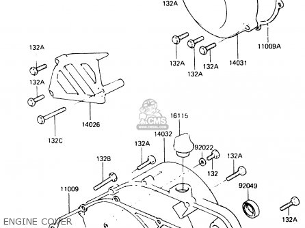 ENGINE COVER - KDX250-C1 1983 AUSTRALIA