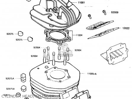 CYLINDER HEAD/CYLINDER - KDX250-C1 1983 AUSTRALIA