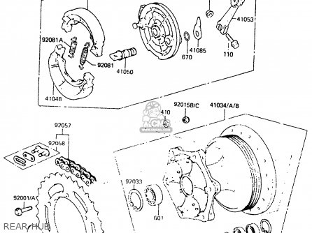 REAR HUB - KDX250-C1 1983 AUSTRALIA