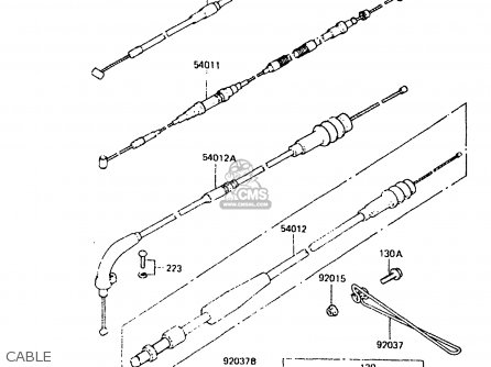 CABLE - KDX250-C1 1983 AUSTRALIA
