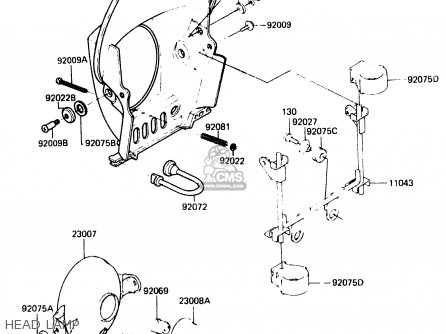 HEAD LAMP - KDX250-C1 1983 AUSTRALIA