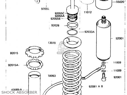 SHOCK ABSORBER - KDX250-C1 1983 AUSTRALIA