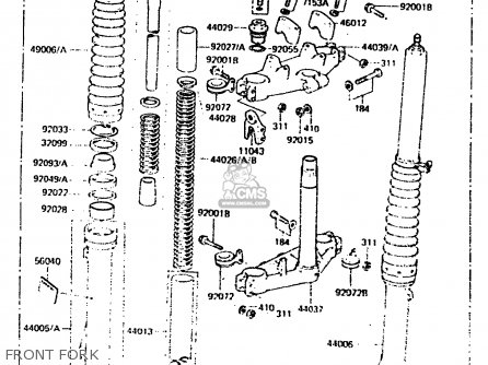 FRONT FORK - KDX250-C1 1983 AUSTRALIA