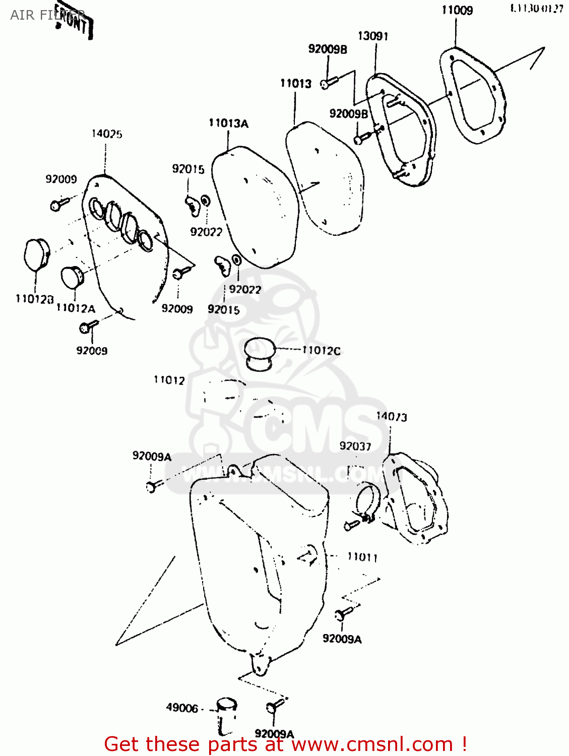 AIR FILTER KDX250-C2 1984 AUSTRALIA