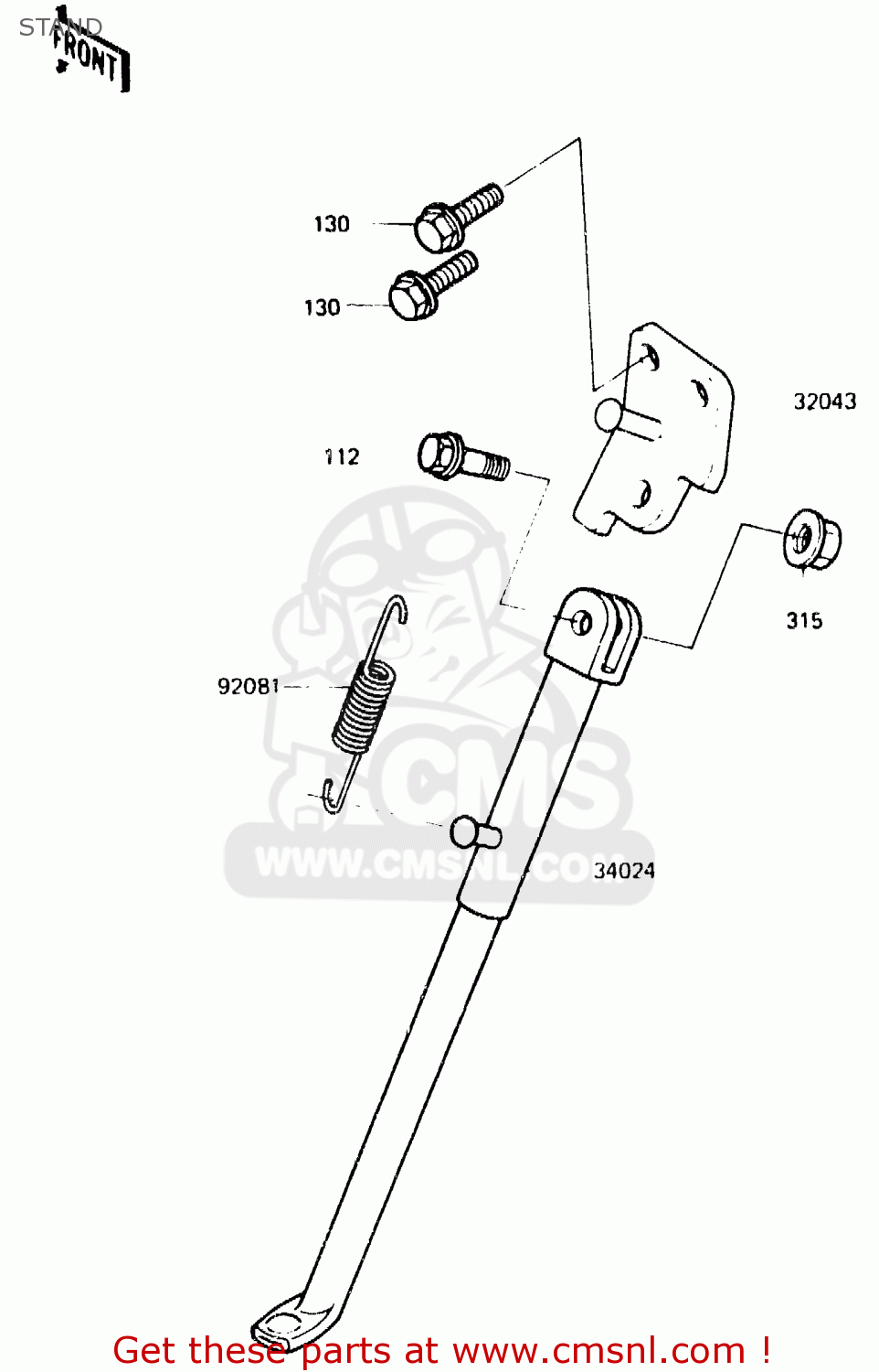 STAND KDX250-C2 1984 AUSTRALIA