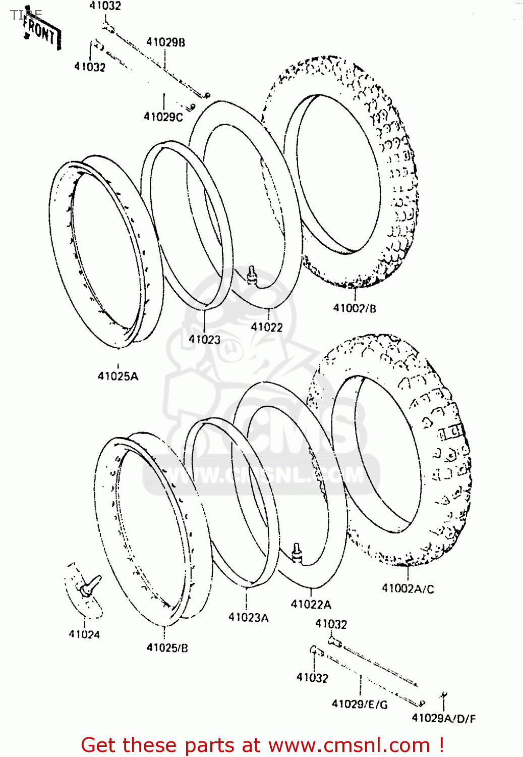 TIRE KDX250-C2 1984 AUSTRALIA