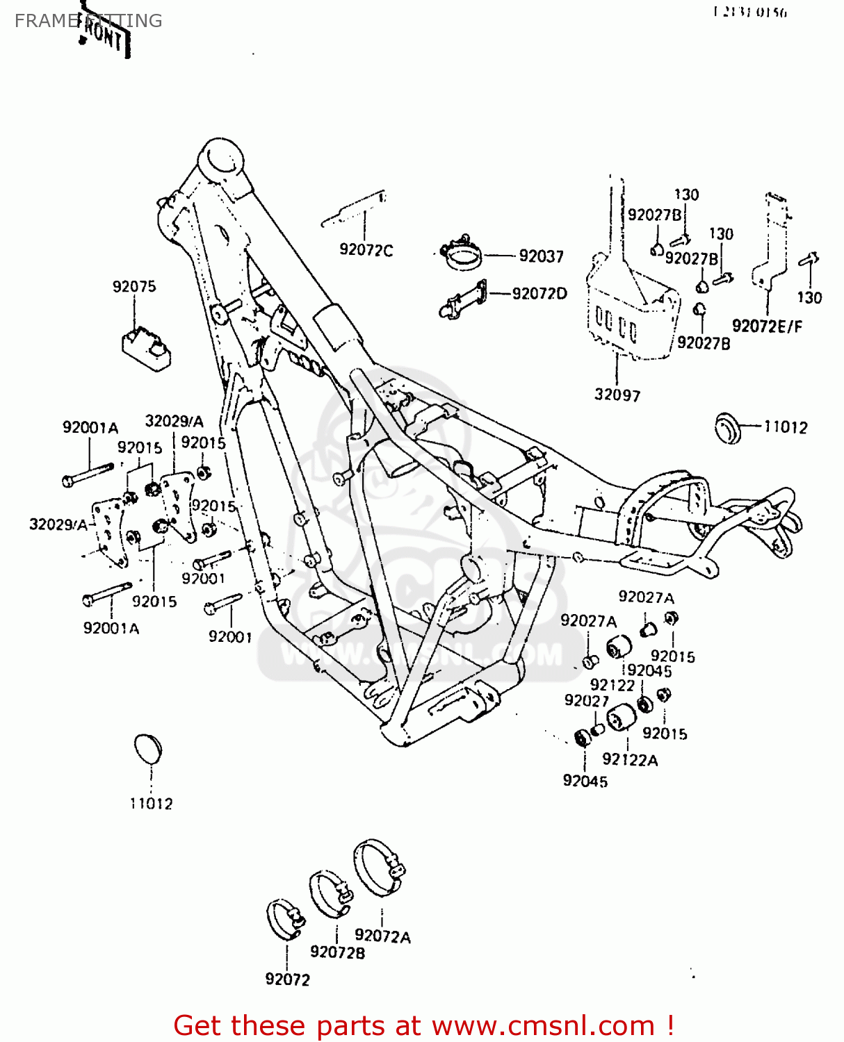FRAME FITTING KDX250-C2 1984 AUSTRALIA
