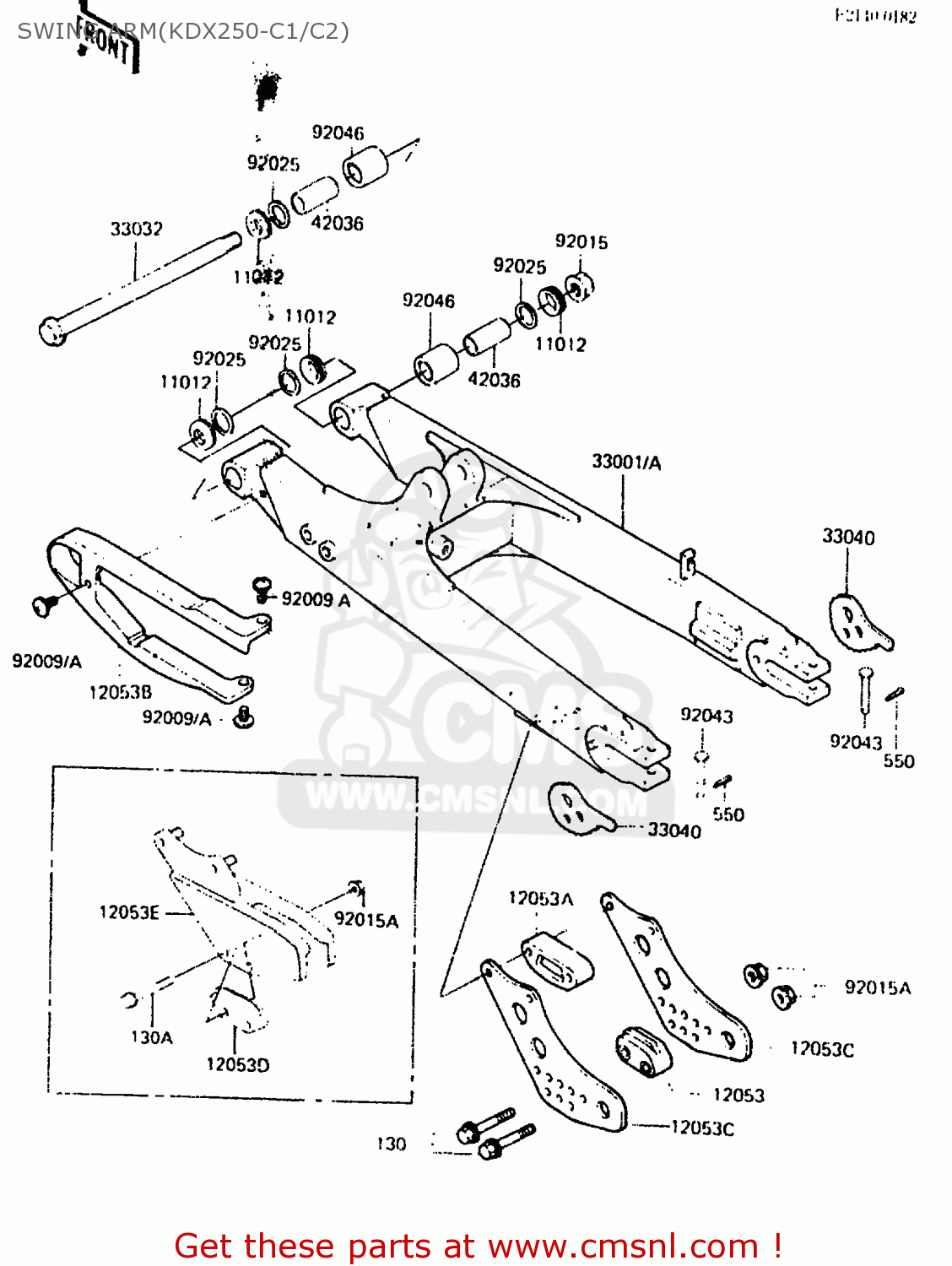 SWING ARM(KDX250-C1/C2) KDX250-C2 1984 AUSTRALIA