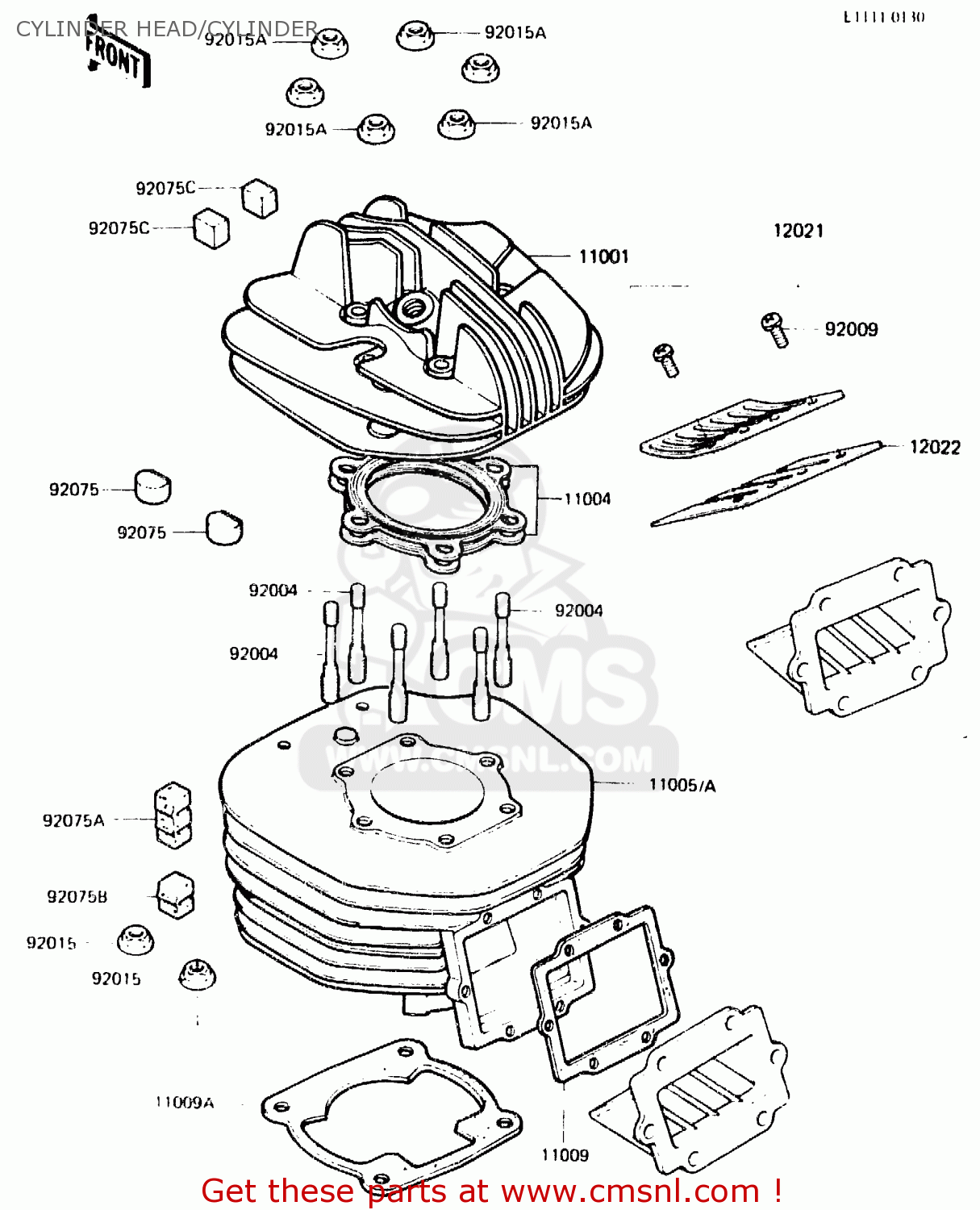 CYLINDER HEAD/CYLINDER KDX250-C3 1985 AUSTRALIA