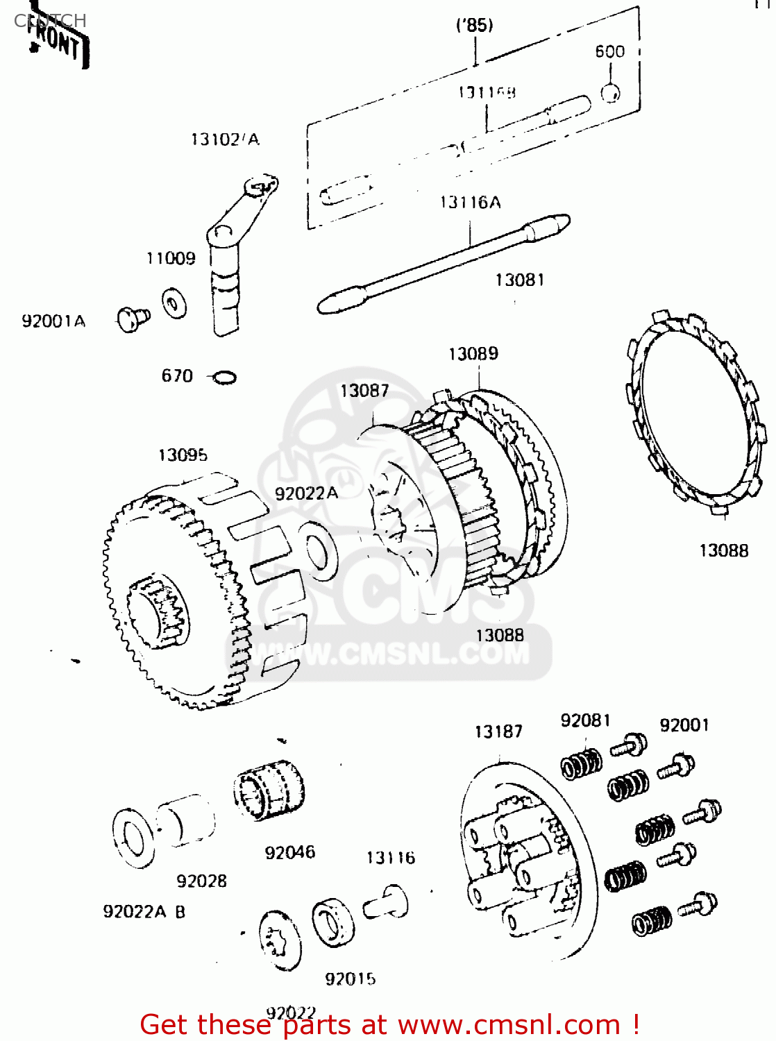 CLUTCH KDX250-C3 1985 AUSTRALIA