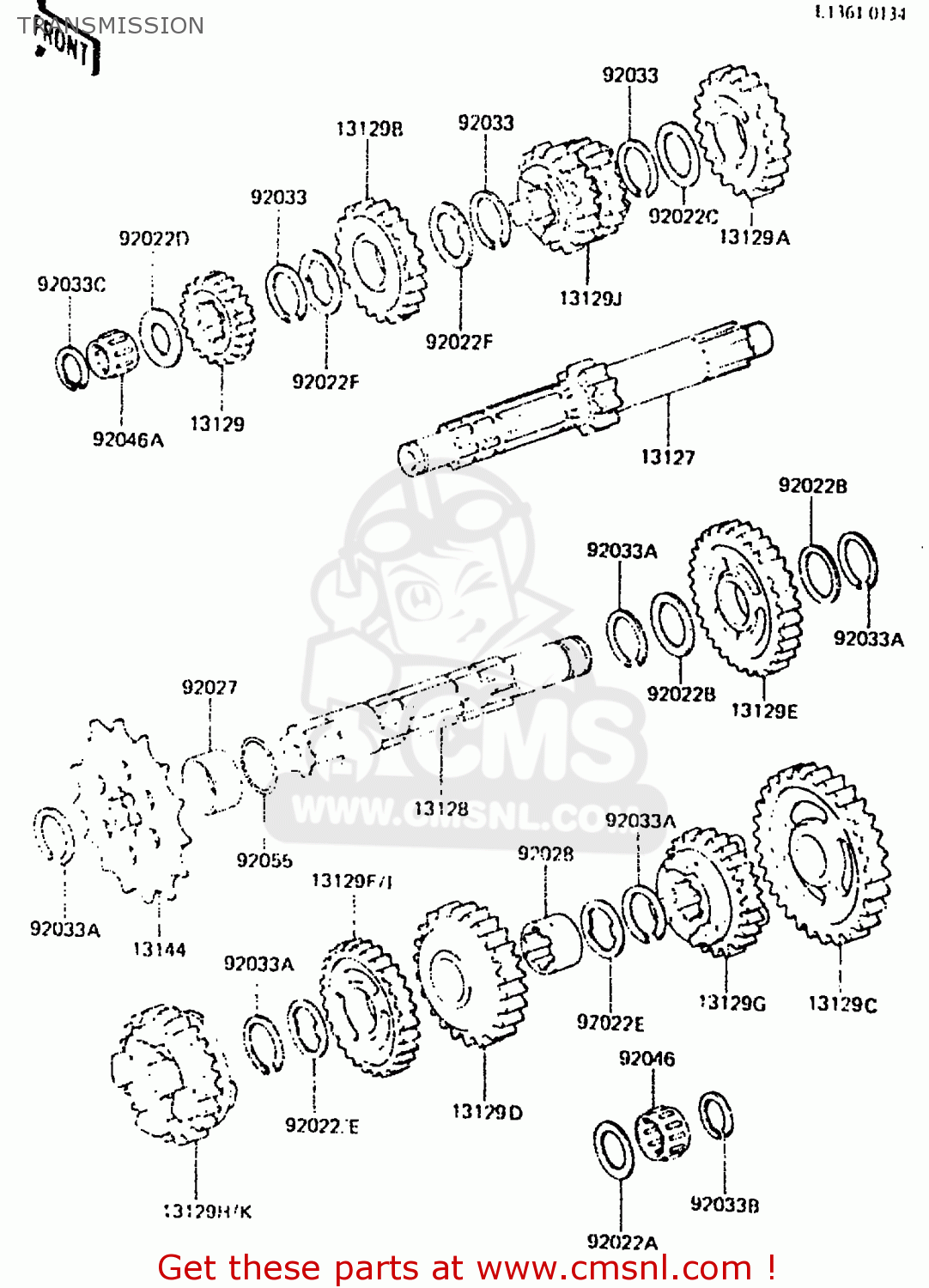 TRANSMISSION KDX250-C3 1985 AUSTRALIA