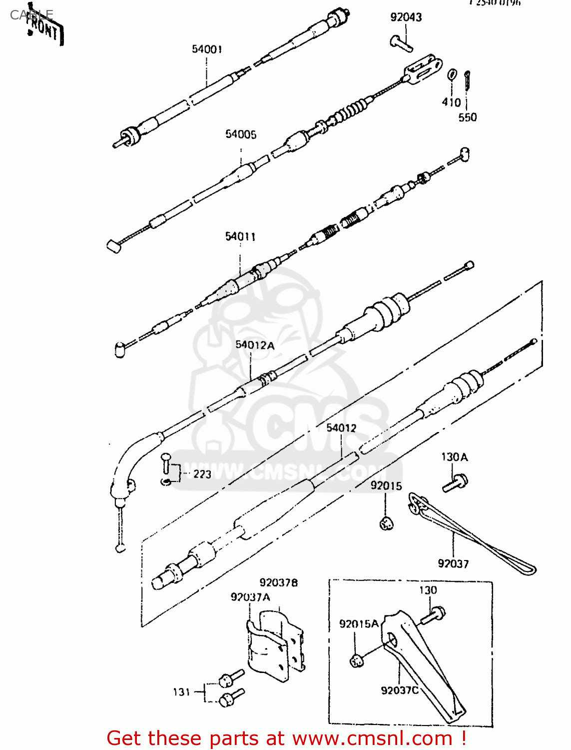 CABLE KDX250-C3 1985 AUSTRALIA