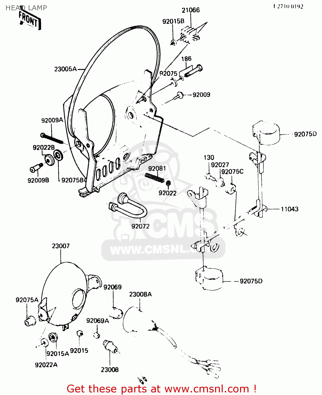 HEAD LAMP KDX250-C3 1985 AUSTRALIA