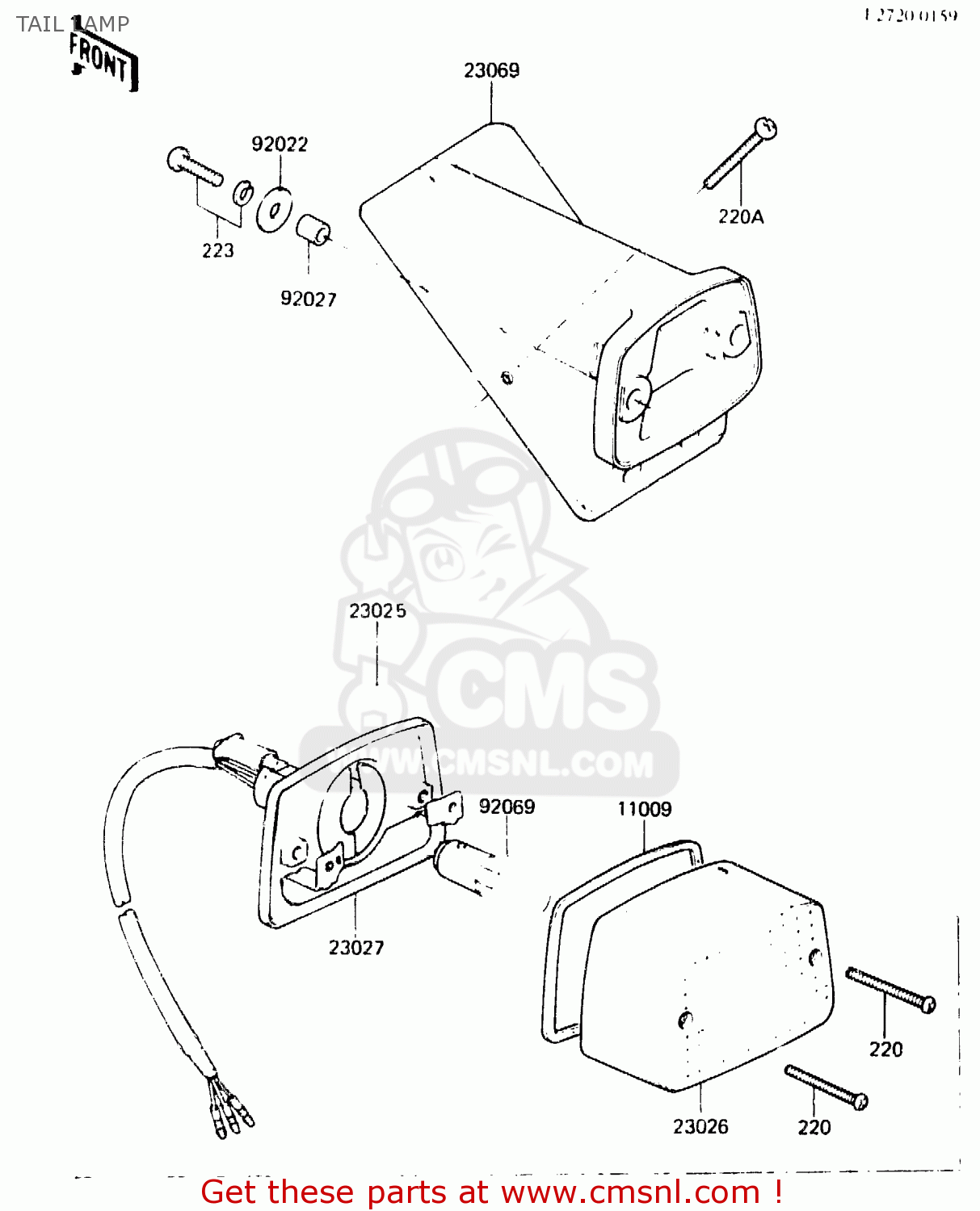 TAIL LAMP KDX250-C3 1985 AUSTRALIA