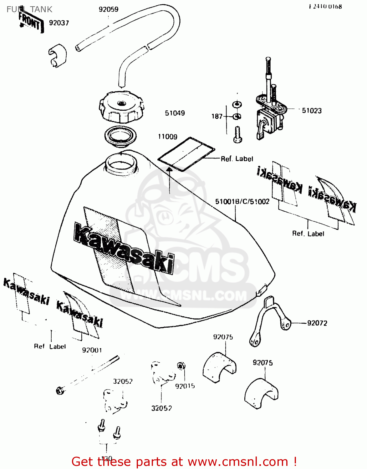 FUEL TANK KDX250-C3 1985 AUSTRALIA