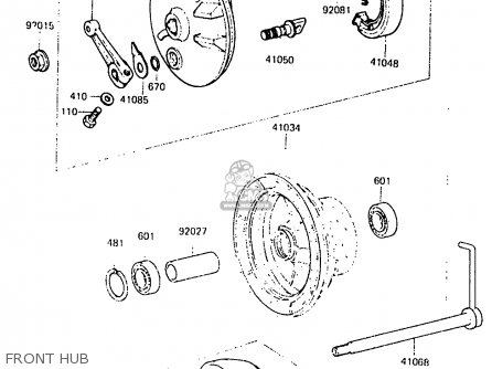 FRONT HUB - KDX250-C3 1985 AUSTRALIA