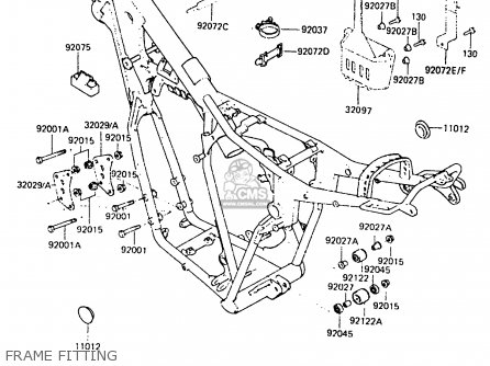 FRAME FITTING - KDX250-C3 1985 AUSTRALIA