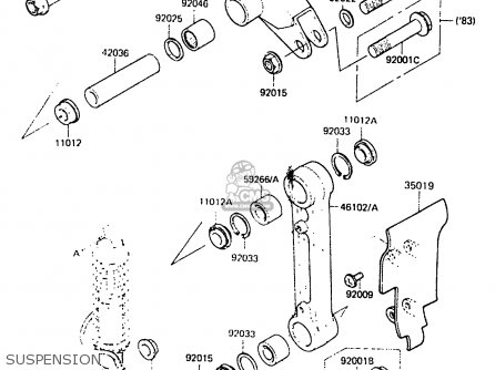 SUSPENSION - KDX250-C3 1985 AUSTRALIA