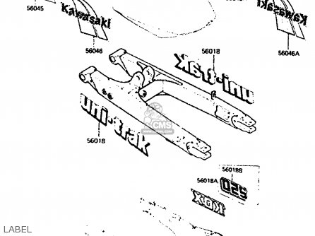 LABEL - KDX250-C3 1985 AUSTRALIA