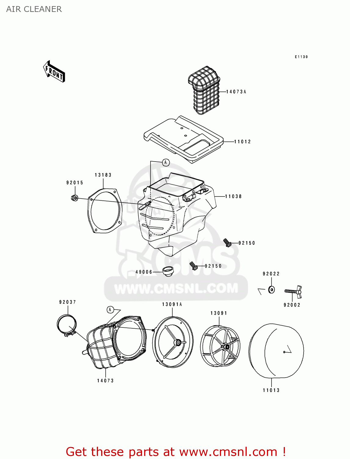 AIR CLEANER KDX250-D1 1991 UNITED KINGDOM AL